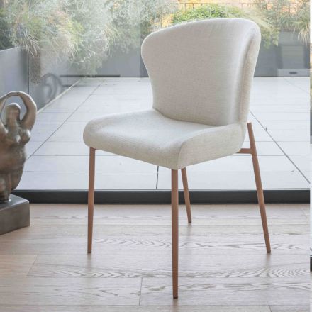 2 inomhusstolar i metall med Bliss tygsits - Avenia Viadurini