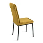 2 stoppade stolar i färgglatt tyg och metallram - Fabrizio Viadurini