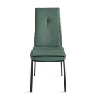 2 stoppade stolar i färgglatt tyg och metallram - Fabrizio Viadurini