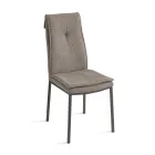 2 stoppade stolar i färgglatt tyg och metallram - Fabrizio Viadurini