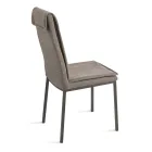 2 stoppade stolar i färgglatt tyg och metallram - Fabrizio Viadurini