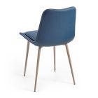 2 Monocoque stolar i trä och blått tyg tillverkade i Italien - små Viadurini