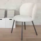 2 stolar tillverkade av grafitmetall med Bliss-tygsits - Lunea Viadurini