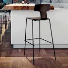 2 stapelbara barstolar i metall och polypropen tillverkad i Italien - Arlette Viadurini