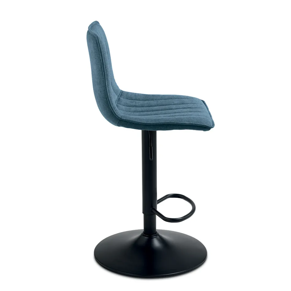 2 vardagsrumspallar med klädda tygsitsar i olika färger - Impeto Viadurini