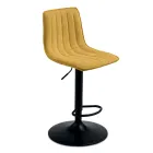 2 vardagsrumspallar med klädda tygsitsar i olika färger - Impeto Viadurini