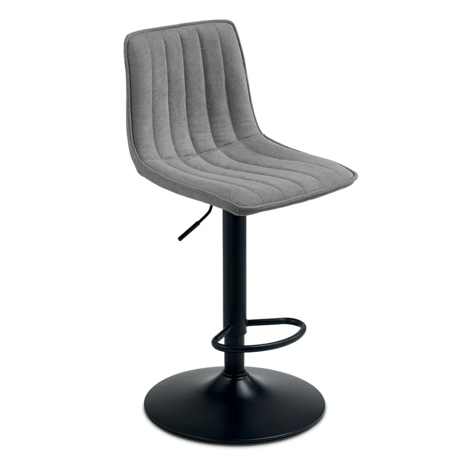 2 vardagsrumspallar med klädda tygsitsar i olika färger - Impeto Viadurini