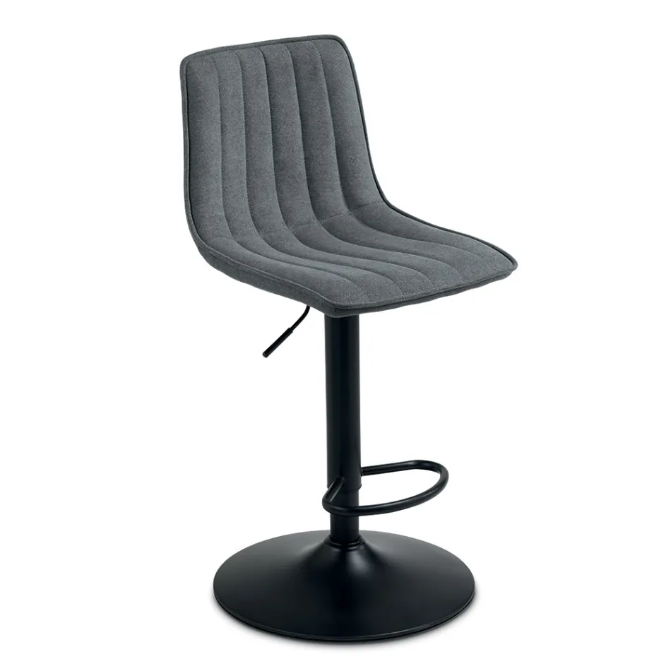 2 vardagsrumspallar med klädda tygsitsar i olika färger - Impeto Viadurini