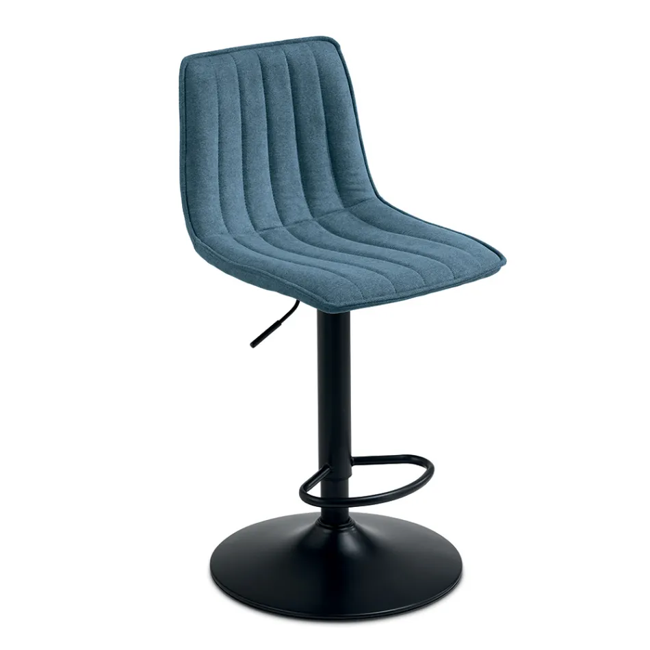 2 vardagsrumspallar med klädda tygsitsar i olika färger - Impeto Viadurini