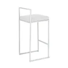 2 Vardagspallar med sits i syntetiskt läder - Afnio Viadurini