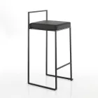 2 Vardagspallar med sits i syntetiskt läder - Afnio Viadurini