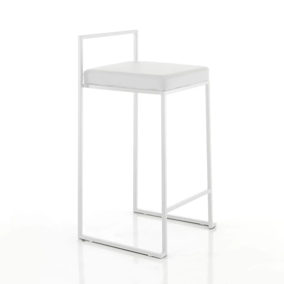 2 Vardagspallar med sits i syntetiskt läder - Afnio Viadurini