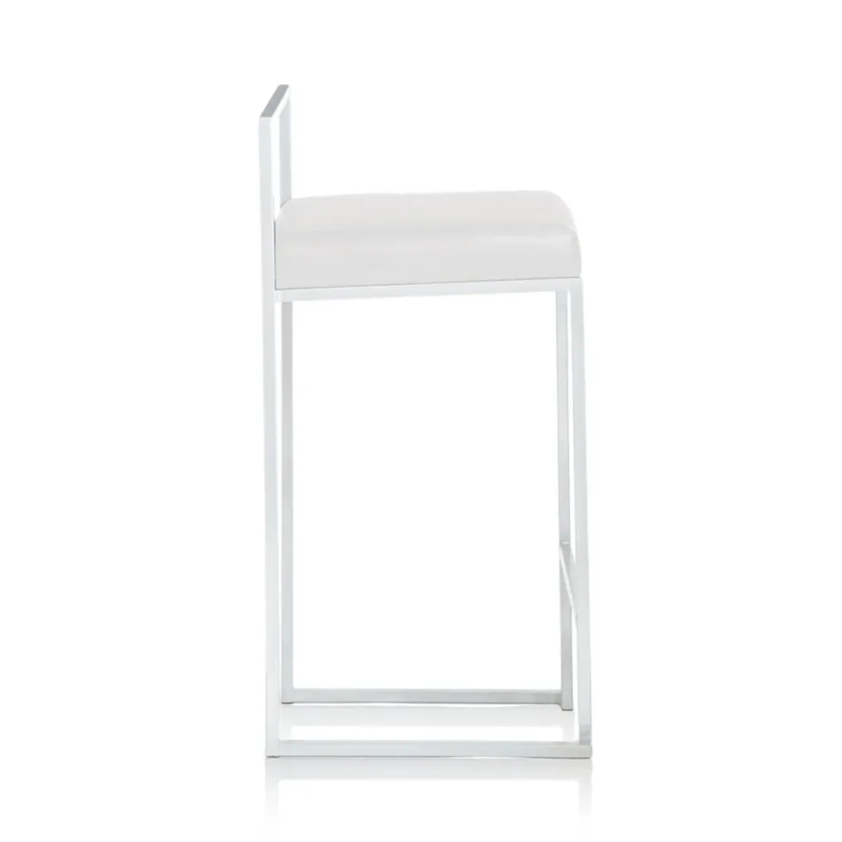 2 Vardagspallar med sits i syntetiskt läder - Afnio Viadurini