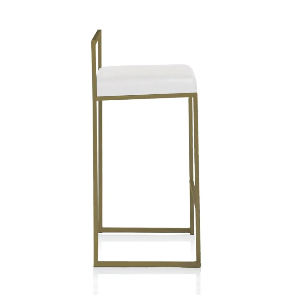 2 Vardagspallar med sits i syntetiskt läder - Afnio Viadurini