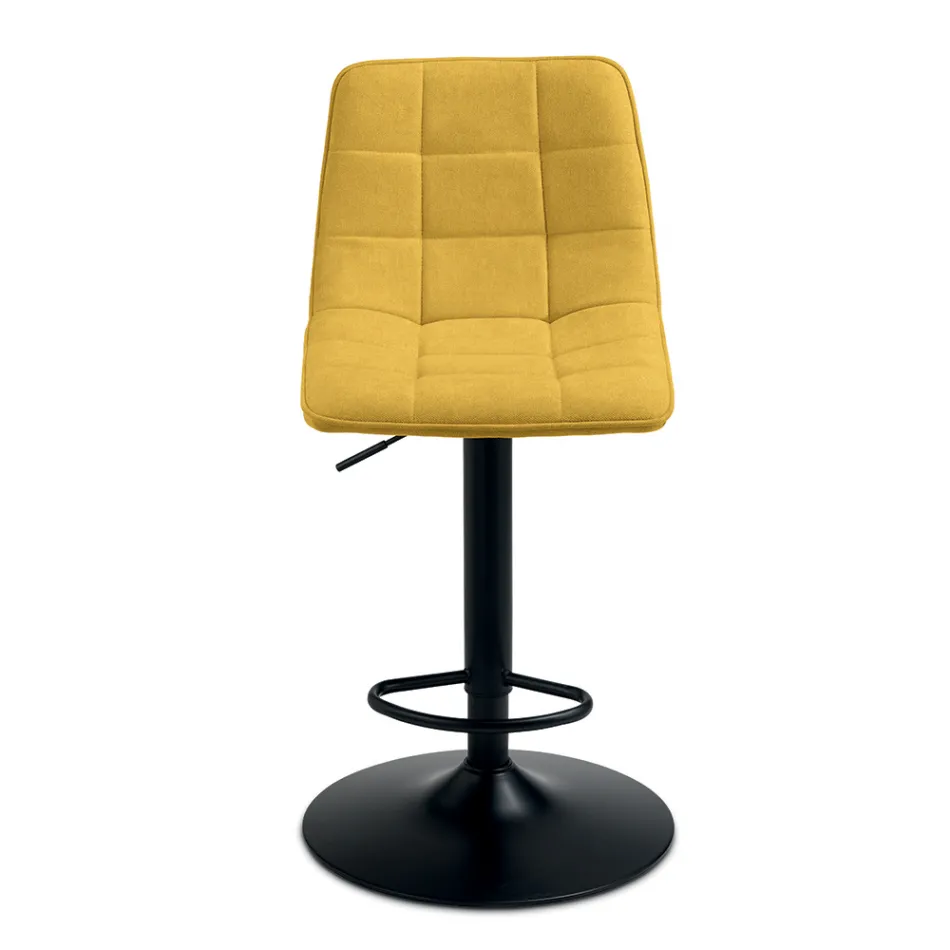 2 vardagsrumspallar med tygsits i olika färger - Corrente Viadurini