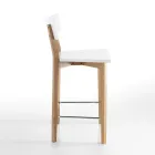 2 Vardagspallar i massivt trä - Silver Viadurini