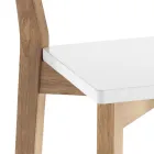 2 Vardagspallar i massivt trä - Silver Viadurini