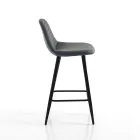 2 pallar i Aged Grey Velvet Effect Tyg - Biscia Viadurini