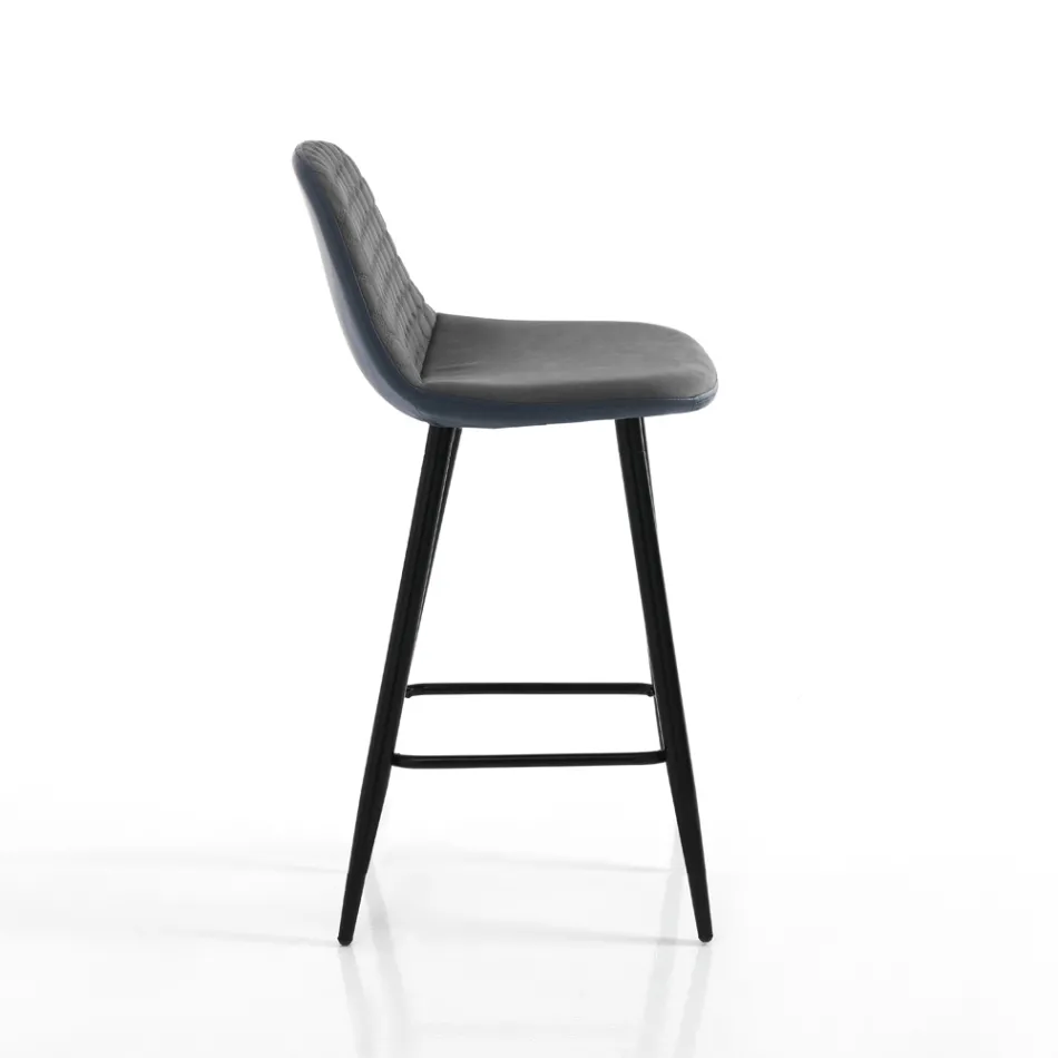 2 pallar i Aged Grey Velvet Effect Tyg - Biscia Viadurini