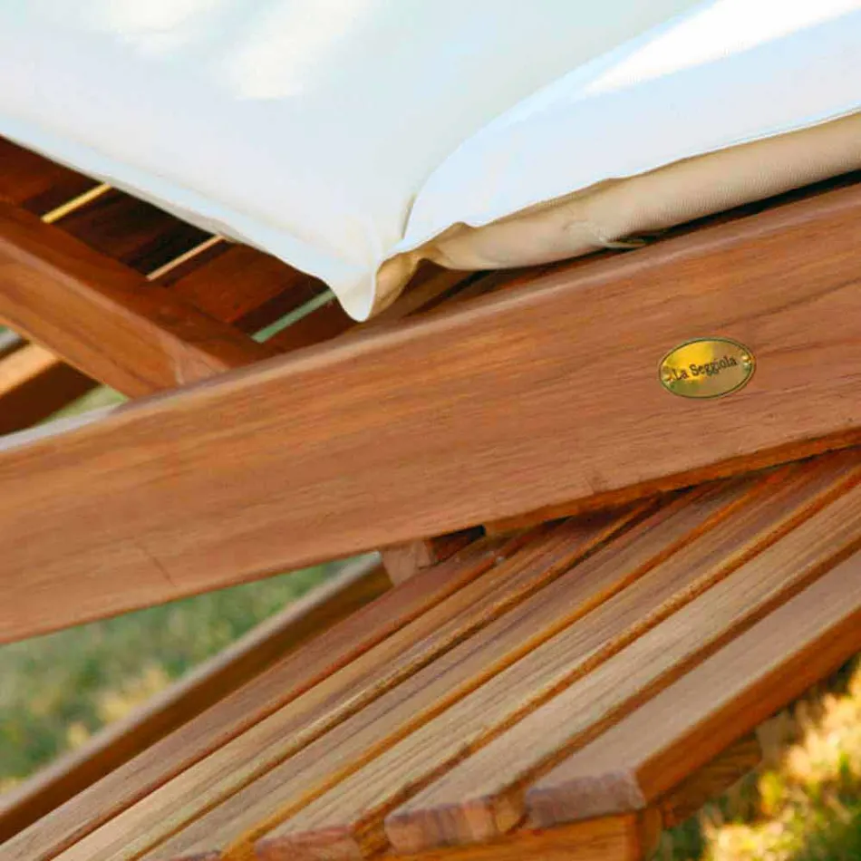 Real Teak Justerbar Bed Viadurini