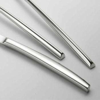24 Bestick av polerat stål Triangulär design Elegant modern design - Caplin