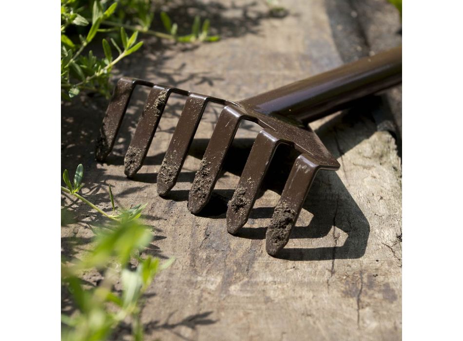 3 Trädgårdsverktyg av metall med träbas gjorda i Italien - Trädgård