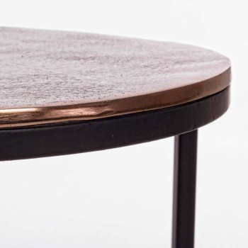 3 runda kaffebord i aluminium och stål Homemotion - Sempronio