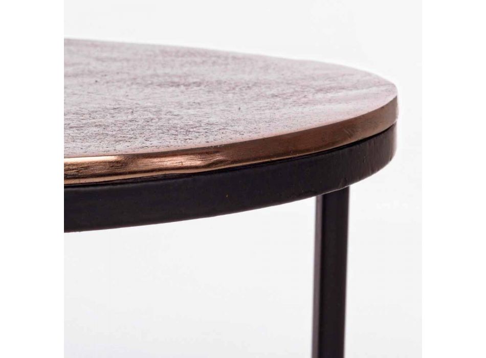 3 runda kaffebord i aluminium och stål Homemotion - Sempronio Viadurini