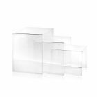3 transparenta stapel tabeller Amalia design, tillverkad i Italien Viadurini