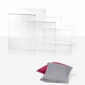 3 transparenta stapel tabeller Amalia design, tillverkad i Italien