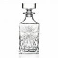 4 Whiskyflaskor med Eco Crystal Cap Square Design - Daniele