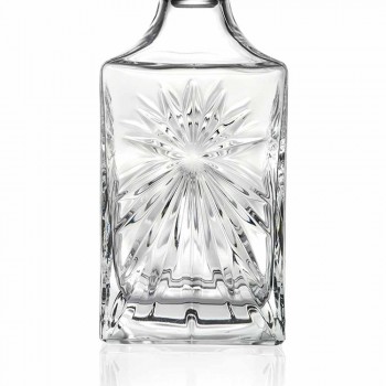 4 Whiskyflaskor med Eco Crystal Cap Square Design - Daniele