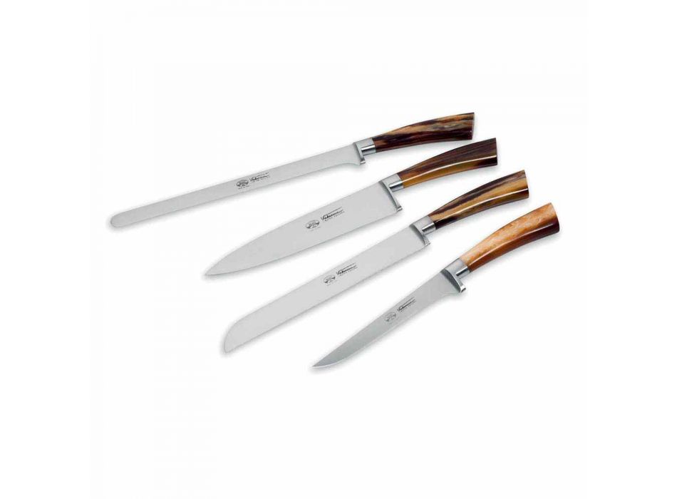 4 Berti köksknivar med full handtag exklusivt för Viadurini - Caravaggio