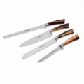 4 köksknivar med full handtag, Berti exklusivt för Viadurini - Caravaggio