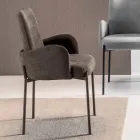 4 fåtöljer i färgat tyg och målad metallram - Lamberta Viadurini