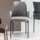 4 fåtöljer i färgat tyg och målad metallram - Lamberta Viadurini