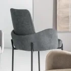 4 fåtöljer i färgat tyg och målad metallram - Lamberta Viadurini