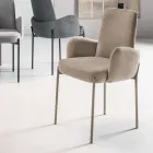 4 fåtöljer i färgat tyg och målad metallram - Lamberta Viadurini