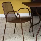 4 traditionella trädgårdsfåtöljer i metall tillverkade i Italien - Edris Viadurini