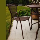 4 moderna designade utomhusfåtöljer i metall tillverkade i Italien - Varmo Viadurini