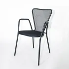 4 moderna designade utomhusfåtöljer i metall tillverkade i Italien - Varmo Viadurini