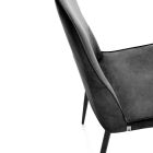 4 stolar med sits i konstläder och metallben - Tariq Viadurini