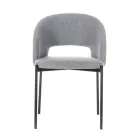 4 stolar med tygsits av olika ytbehandlingar och metall - Provence Viadurini