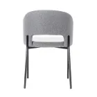 4 stolar med tygsits av olika ytbehandlingar och metall - Provence Viadurini