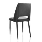 4 stolar med metallram och mikrofibersäte - Hala Viadurini