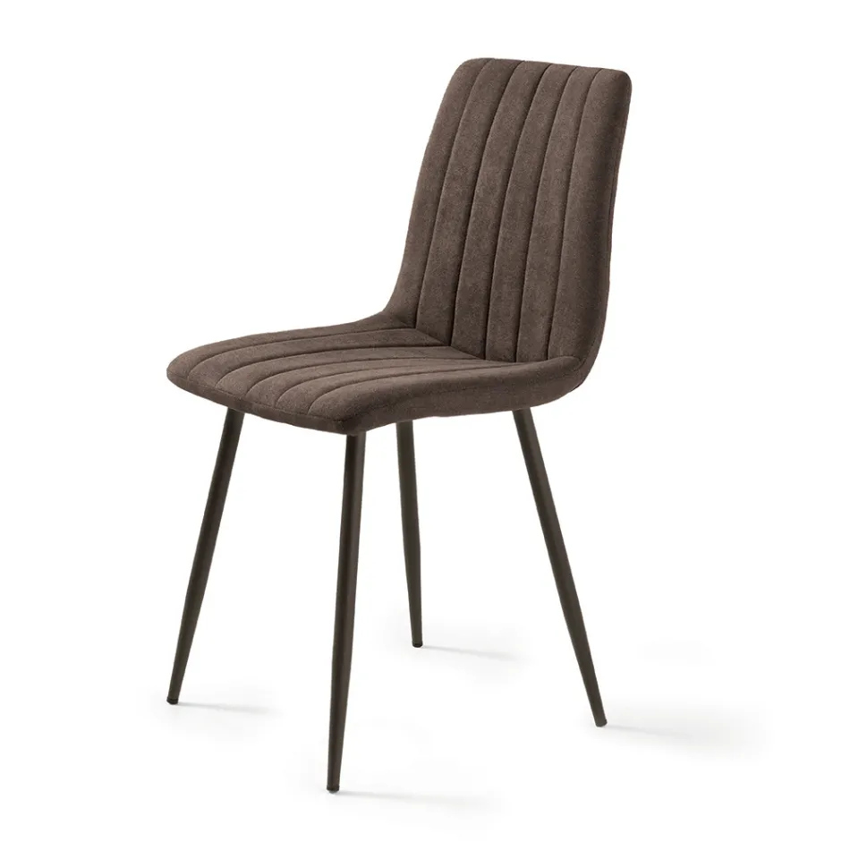 4 vardagsrumsfåtöljer med klädda tygsitsar i olika färger - Impeto Viadurini