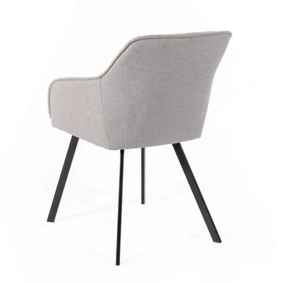 4 vardagsrumsstolar med tygsits och metallstruktur - frukt Viadurini