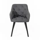 4 vardagsrumsstolar med tygsits och metallstruktur - frukt Viadurini