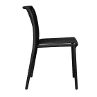 4 stapelbara trädgårdsstolar i polypropen och glasfiber - Orelia Viadurini