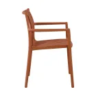 4 stapelbara trädgårdsstolar i UV-beständig polypropen - Ondara Viadurini